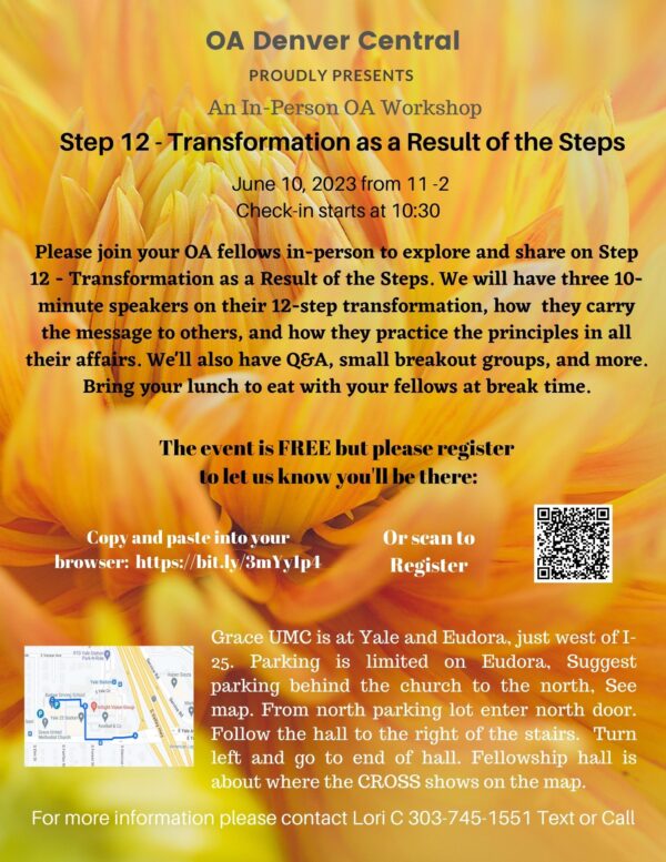 Step 12 - Transformation as a Result of the Steps Workshop @ Grace United Methodist Church